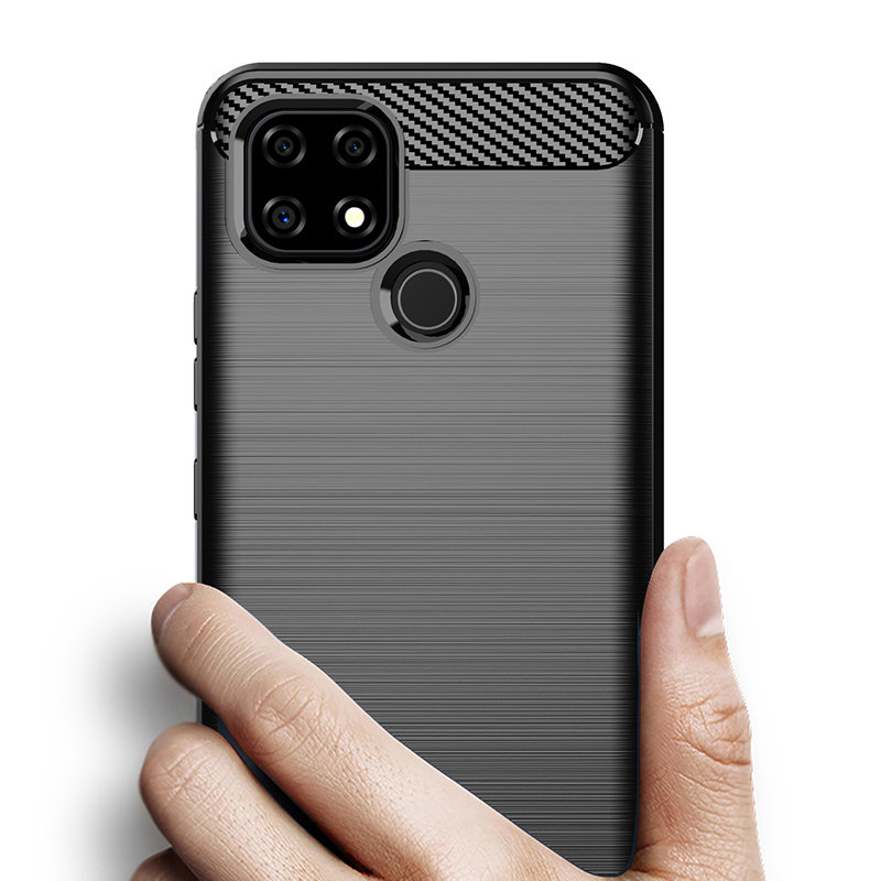 Σιλικονούμενη θήκη Soft Case για Realme C21 - Μαύρο