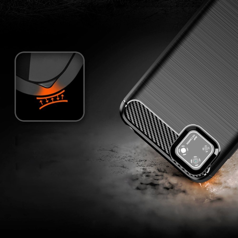 Carbon Shield TPU θήκη για Oppo A73 - Μαύρο