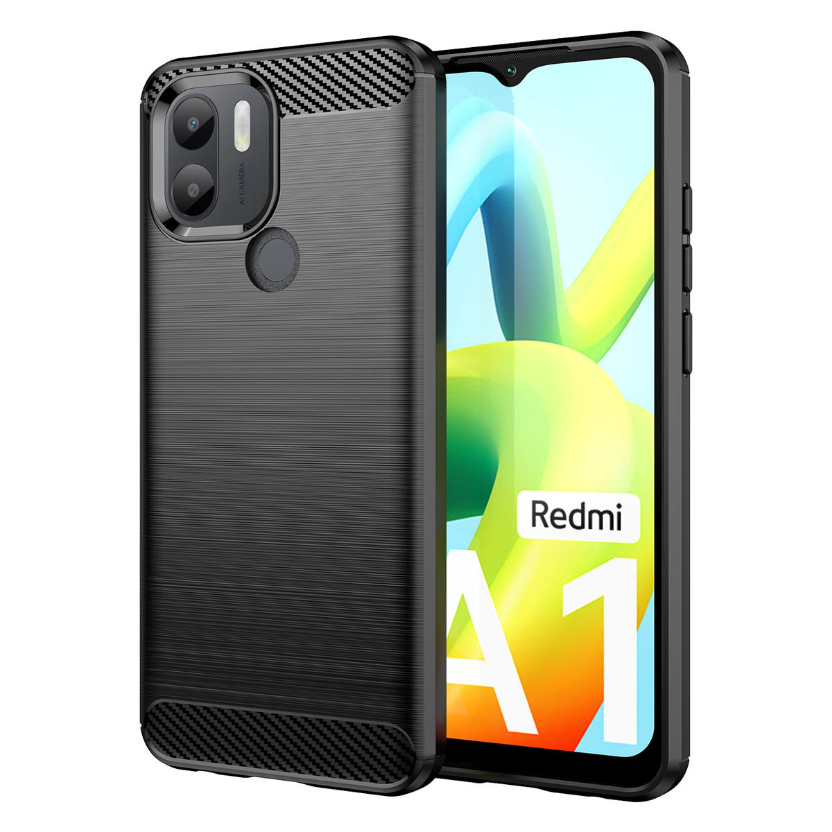 Carbon Shield TPU θήκη για Xiaomi Redmi A1 Plus - Μαύρο