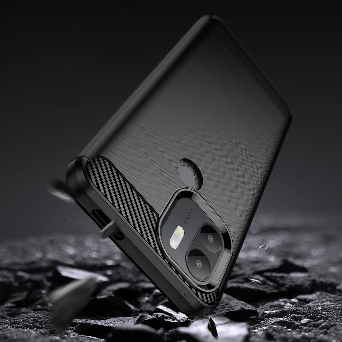 Carbon Shield TPU θήκη για Xiaomi Redmi A1 Plus - Μαύρο