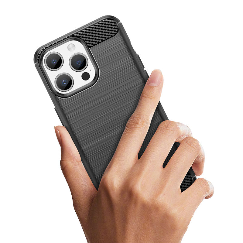 Carbon Shield TPU θήκη για Apple iPhone 15 Pro - Μαύρο