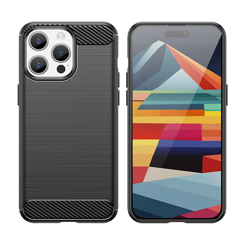 Carbon Shield TPU θήκη για Apple iPhone 15 Pro - Μαύρο