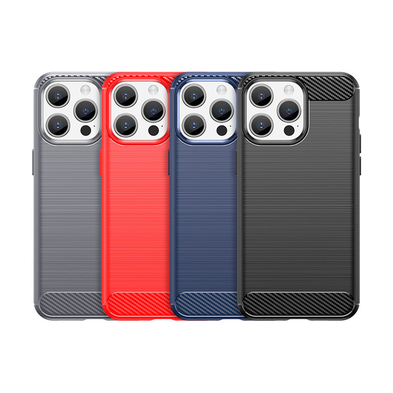Carbon Shield TPU θήκη για Apple iPhone 15 Pro - Μαύρο