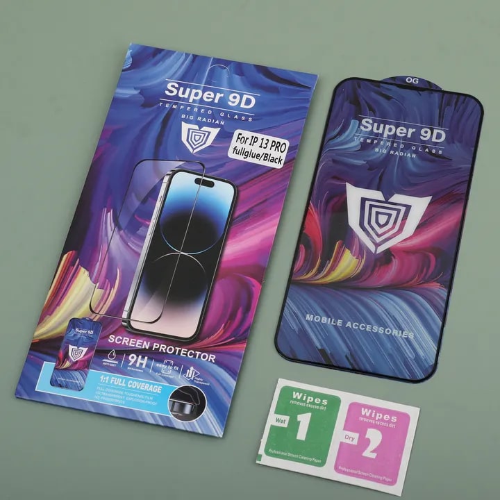 Προστατευτικό γυαλί 9D Super για Apple iPhone 13 Mini - Μαύρο