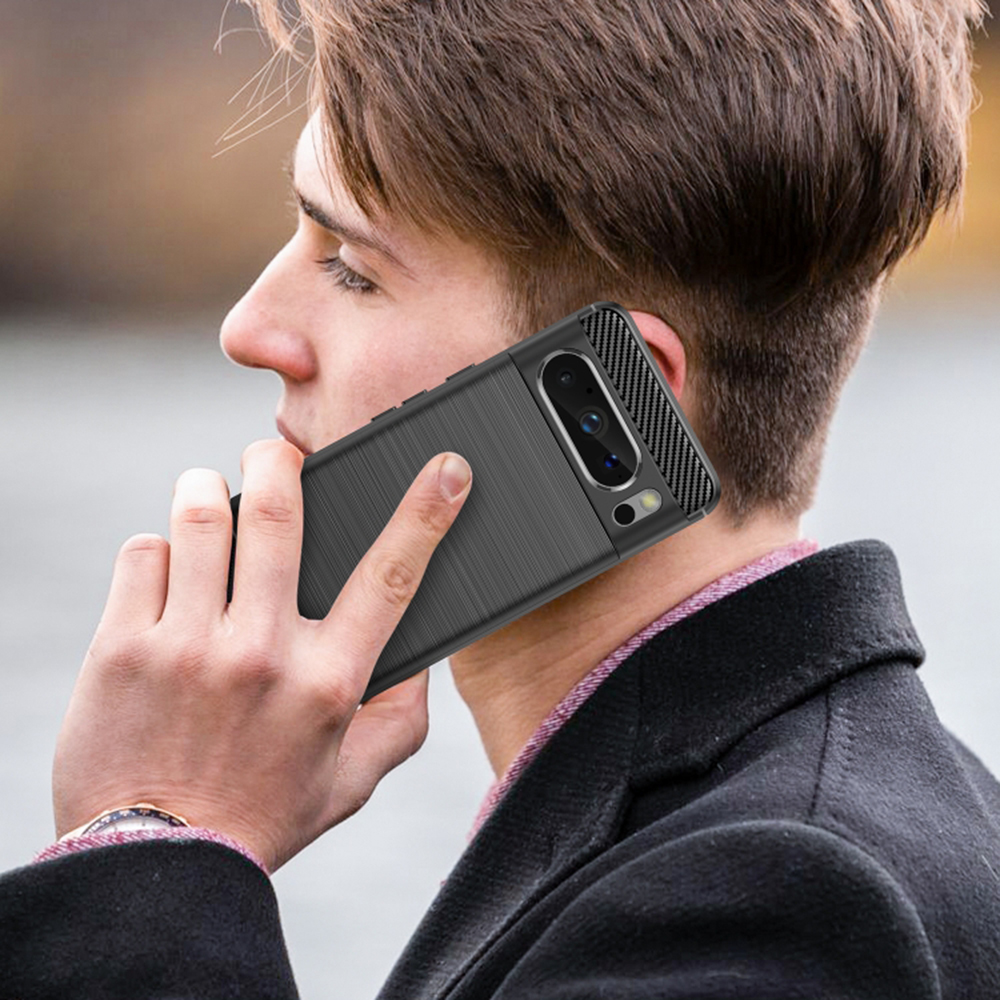 Carbon Shield TPU θήκη για Google Pixel 8 Pro - Μαύρο