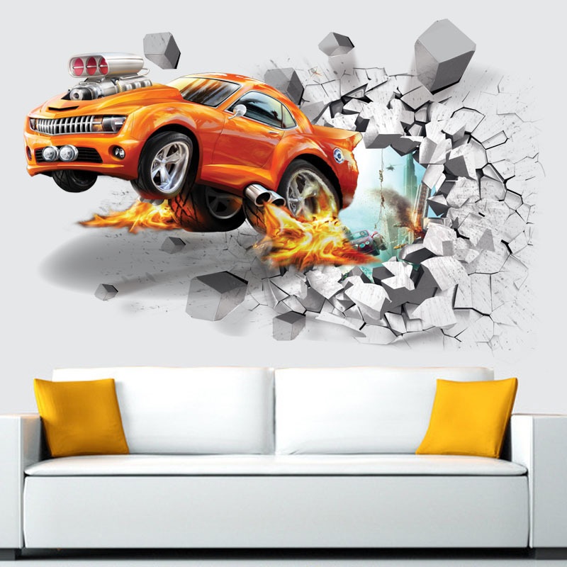 Αυτοκόλλητο τοίχου / Ταπετσαρία Break Car