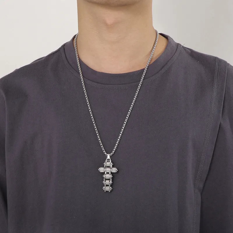 Κολιέ Chain Cross - Ασημένιο
