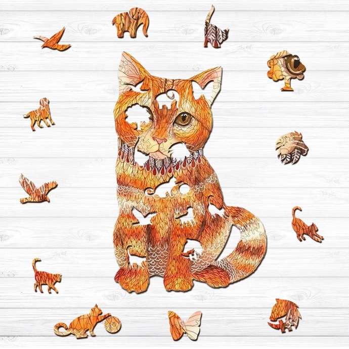 Ξύλινο παζλ - Katze / L