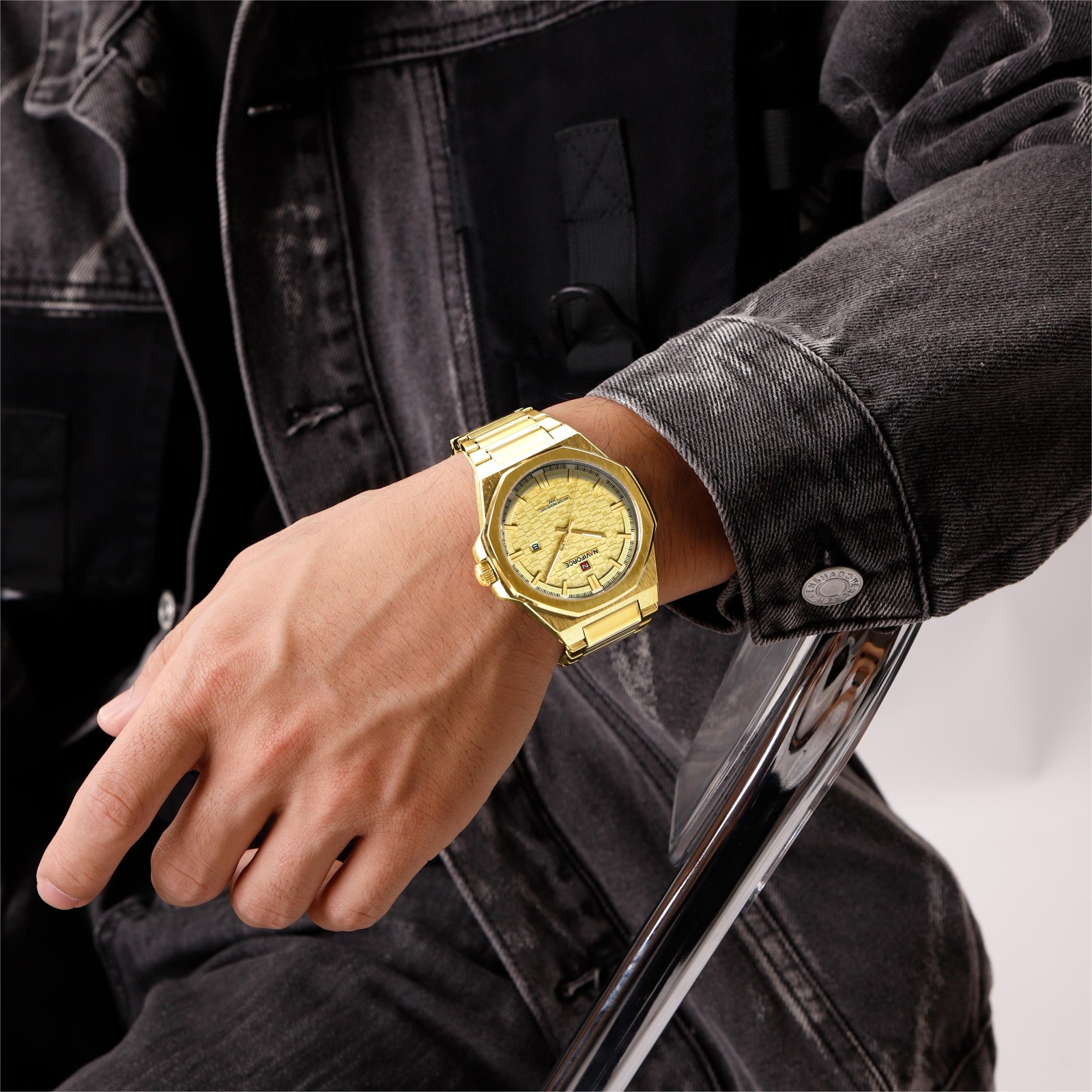 Ρολόι NAVIFORCE ST-38662 - Μαύρο / Ασημί