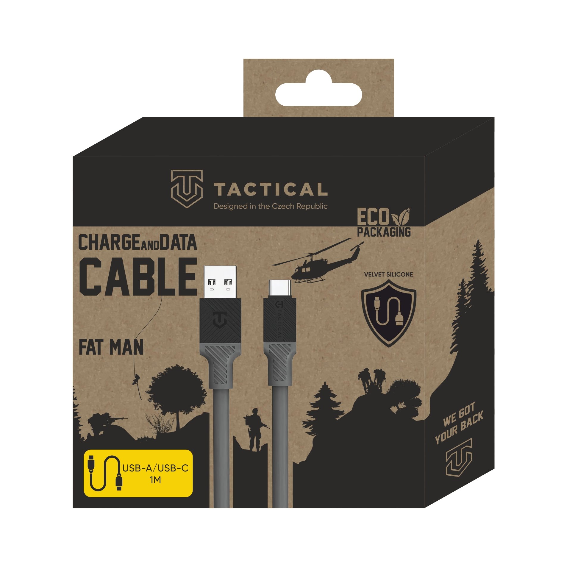 Tactical Fat Man καλώδιο USB-A/USB-C - 1m - Κόκκινο