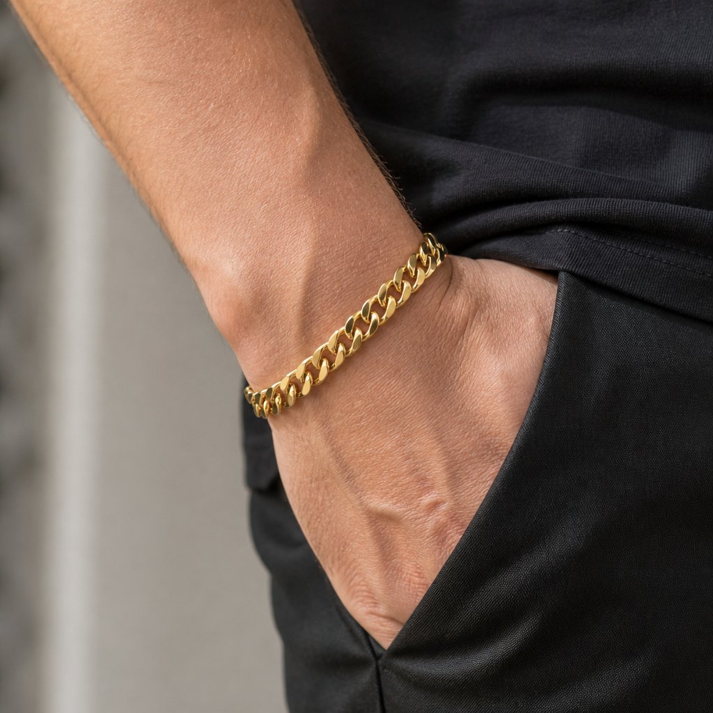 Αλυσίδα χεριού TO-34782 - Χρυσή / 18+5cm / 9mm