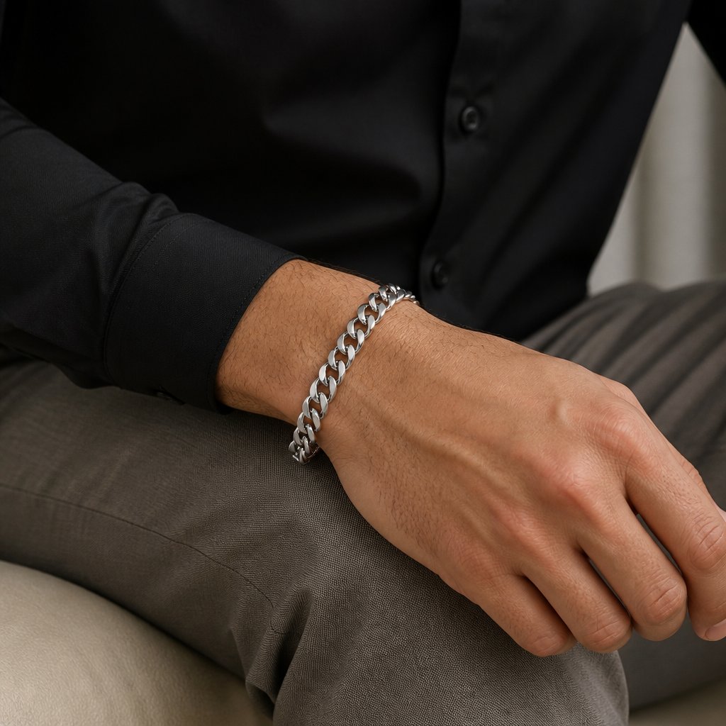 Αλυσίδα χεριού TO-34837 - Ασημένια / 18+5cm / 3mm
